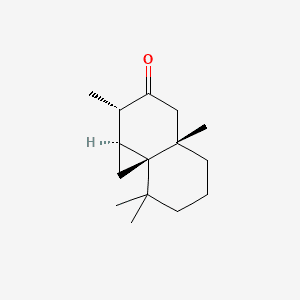 OCTAHYDRO-TETRAMETHYLCYCLOPROPANAPHTHALENONE Estructura molecular