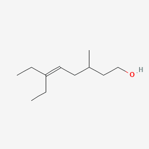 5-Octen-1-ol, 6-ethyl-3-methyl- 분자 구조