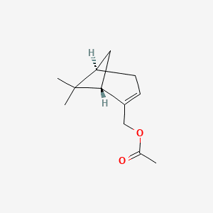 Bicyclo[3.1.1]hept-2-ene-2-methanol, 6,6-dimethyl-, acetate, (1S)- 분자 구조