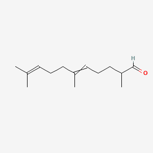 5,9-Undecadienal, 2,6,10-trimethyl- 분자 구조