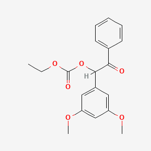 DIMETHOXYPHENYL PHENYLOXOETHYL ETHYLCARBONATE 분자 구조