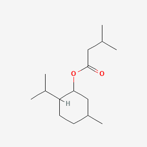 Butanoic acid, 3-methyl-, 5-methyl-2-(1-methylethyl)cyclohexyl ester 분자 구조