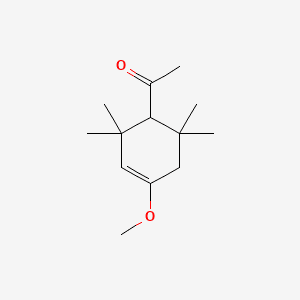 Ethanone, 1-(4-methoxy-2,2,6,6-tetramethyl-3-cyclohexen-1-yl)- 분자 구조