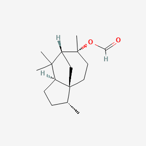1H-3a,7-Methanoazulen-6-ol, octahydro-3,6,8,8-tetramethyl-,formate, [3R-(3.alpha.,3a.beta.,6.alpha.,7.beta.,8a.alpha.)]- 분자 구조