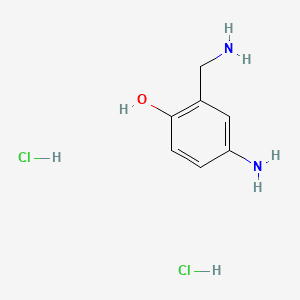 2-AMINOMETHYL-P-AMINOPHENOL HCL 분자 구조