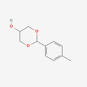 1,3-Dioxan-5-ol, 2-(4-methylphenyl)- 분자 구조