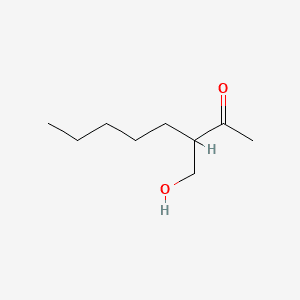 2-Octanone, 3-(hydroxymethyl)- 분자 구조
