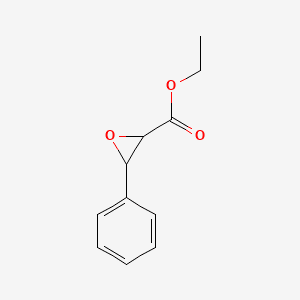 Oxiranecarboxylic acid, 3-phenyl-, ethyl ester 분자 구조