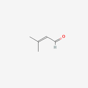 2-Butenal, 3-methyl- 분자 구조