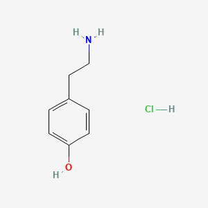 Phenol, 4-(2-aminoethyl)-, hydrochloride 분자 구조