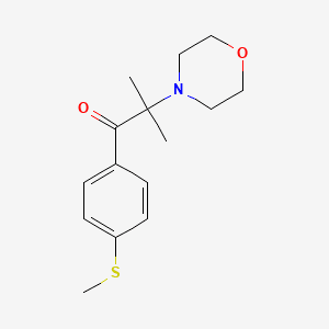 1-Propanone, 2-methyl-1-[4-(methylthio)phenyl]-2-(4-morpholinyl)- 분자 구조