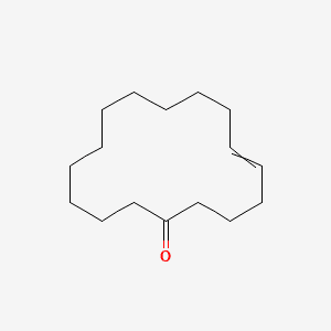 5-Cyclohexadecen-1-one 분자 구조