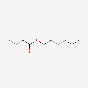 Butanoic acid, hexyl ester 분자 구조