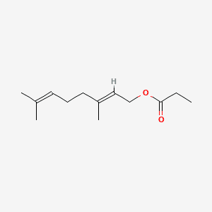 2,6-Octadien-1-ol, 3,7-dimethyl-, propanoate, (E)- 분자 구조