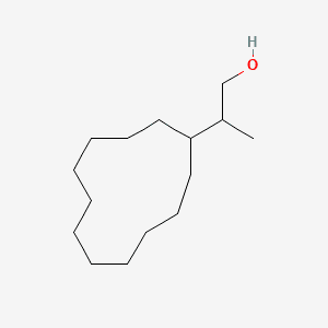 BETA-METHYL-CYCLODODECANEETHANOL 분자 구조