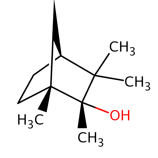 ENDO-1,2,3,3-TETRAMETHYLBICYCLOHEPTAN-2-OL 분자 구조