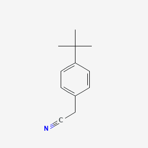 P-TERT-BUTYLPHENYL ACETONITRILE 분자 구조