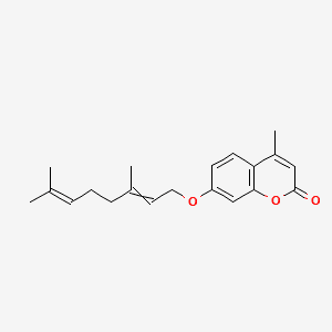 4-METHYL-7-GERANYLOXYCOUMARIN 분자 구조