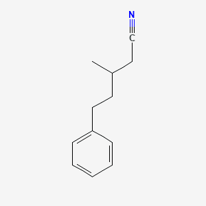 3-METHYL-5-PHENYLPENTANENITRILE 분자 구조