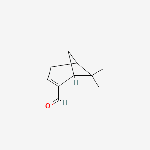 Bicyclo[3.1.1]hept-2-ene-2-carboxaldehyde, 6,6-dimethyl- 분자 구조