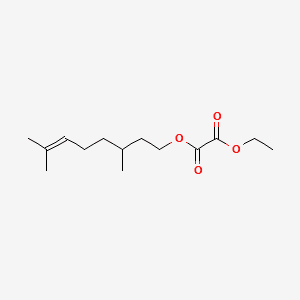 Ethanedioic acid, 3,7-dimethyl-6-octenyl ethyl ester 분자 구조