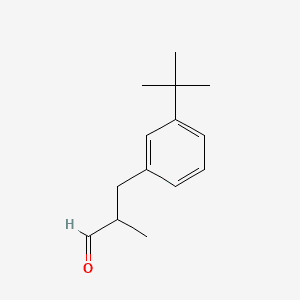 M-TERT-BUTYLPHENYL ISOBUTYRALDEHYDE 분자 구조