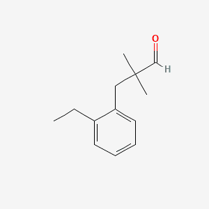 3-(O-ETHYLPHENYL)-2,2-DIMETHYLPROPIONALDEHYDE 분자 구조