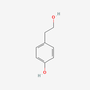 Benzeneethanol, 4-hydroxy- 분자 구조