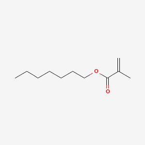 2-Propenoic acid, 2-methyl-, heptyl ester 분자 구조