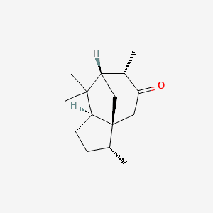 1H-3a,7-Methanoazulen-5(4H)-one, hexahydro-3,6,8,8-tetramethyl-, [3R-(3.alpha.,3a.beta.,6.alpha.,7.beta.,8a.alpha.)]- 분자 구조