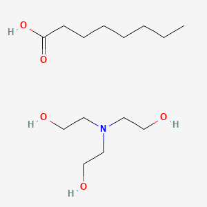 Octanoic acid, compound with 2,2',2''-nitrilotris[ethanol] (1:1) 분자 구조