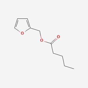 Pentanoic acid, 2-furanylmethyl ester 분자 구조
