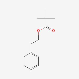Propanoic acid, 2,2-dimethyl-, 2-phenylethyl ester 분자 구조
