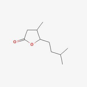 DIHYDRO-4-METHYL-5-METHYLBUTYL-FURANONE 분자 구조