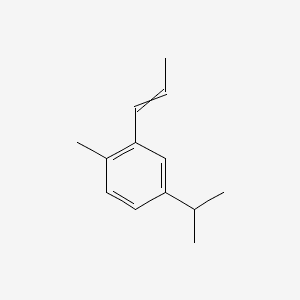 Benzene, 1-methyl-4-(1-methylethyl)-2-(1-propenyl)- 분자 구조