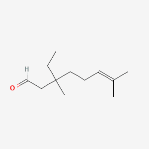 6-Octenal, 3-ethyl-3,7-dimethyl- 분자 구조