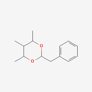 1,3-Dioxane, 4,5,6-trimethyl-2-(phenylmethyl)- 분자 구조