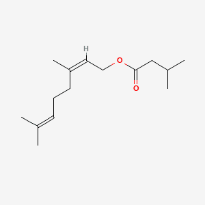 Butanoic acid, 3-methyl-, 3,7-dimethyl-2,6-octadienyl ester, (Z)- 분자 구조