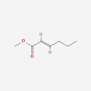 2-Hexenoic acid, methyl ester, (E)- 분자 구조