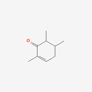 2,5,6-TRIMETHYL-2-CYCLOHEXENONE 분자 구조