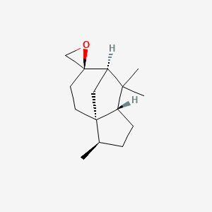 OCTAHYDRO-TRIMETHYLSPIRO-METHANOAZULENE-6,2'-OXIRANE 분자 구조