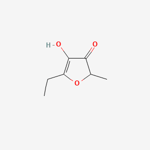 5-ETHYL-4-HYDROXY-2-METHYLFURAN-3(2H)-ONE 분자 구조