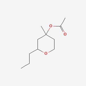 TETRAHYDRO-METHYL-PROPYL-PYRAN-4-OLACETATE 분자 구조