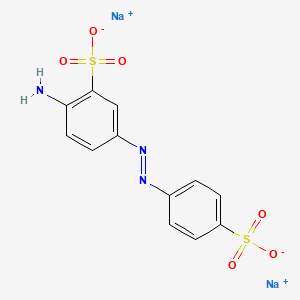 Benzenesulfonic acid, 2-amino-5-[(4-sulfophenyl)azo]-, disodium salt 분자 구조