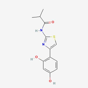 ISOBUTYLAMIDO THIAZOLYL RESORCINOL 분자 구조