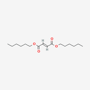 2-Butenedioic acid, (E)-, dihexyl ester 분자 구조