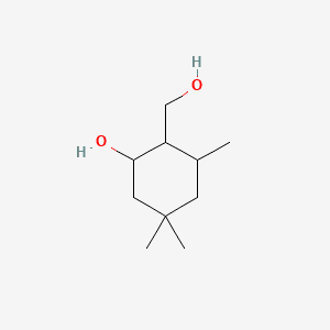 TRIMETHYL HYDROXYMETHYL CYCLOHEXANOL 분자 구조