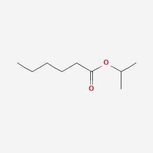 Hexanoic acid, 1-methylethyl ester 분자 구조