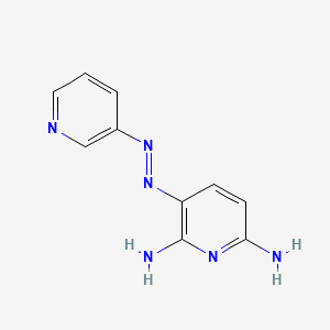 2,6-DIAMINO-3-((PYRIDIN-3-YL)AZO)PYRIDINE 분자 구조