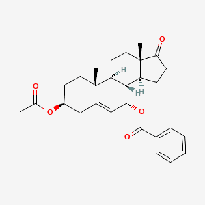 ACETYL BENZOYLOXY PRASTERONE 분자 구조